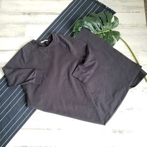 Marine Layer| Long Sleeve Midi Dress Black Cotton Size XS